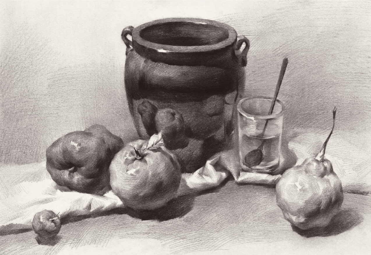 杭州画室素描静物罐子的绘画技巧