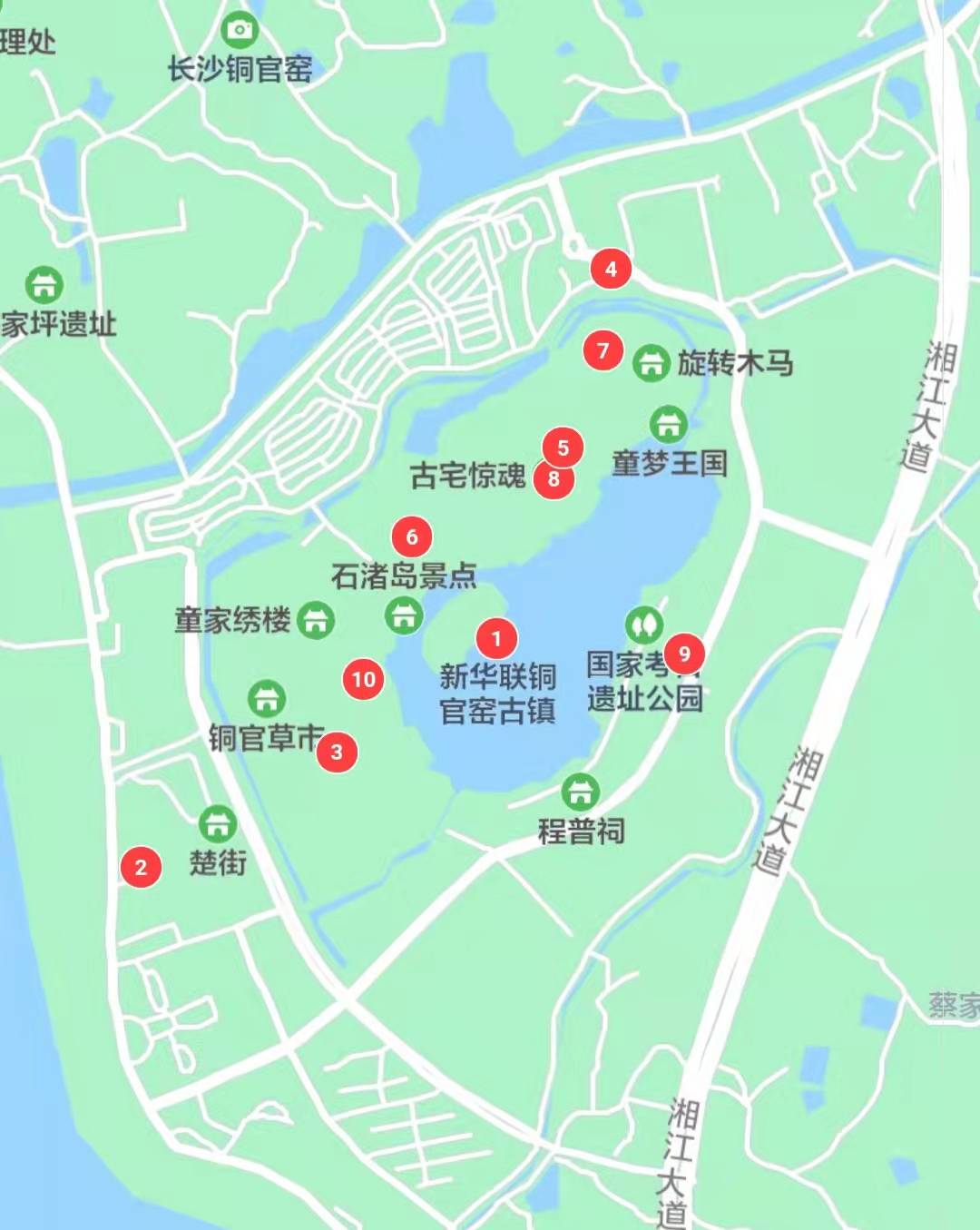 新华联铜官窑古镇地图图片