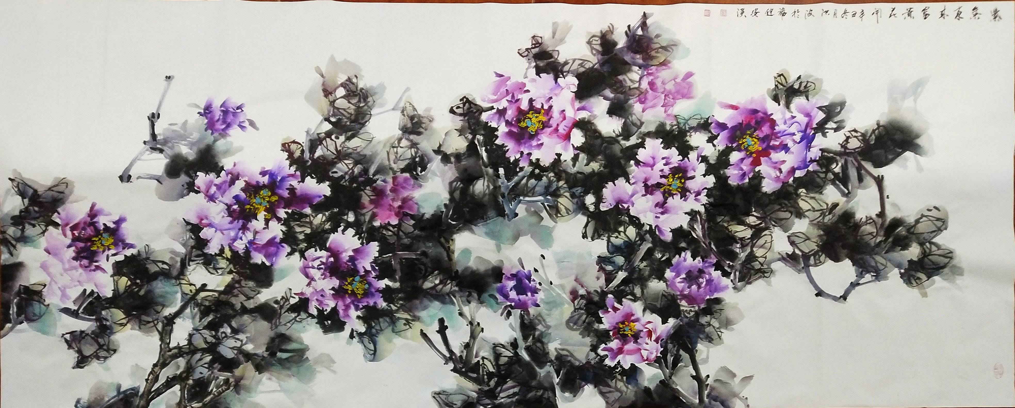 系列|2022刘洪波贺新年牡丹系列作品欣赏