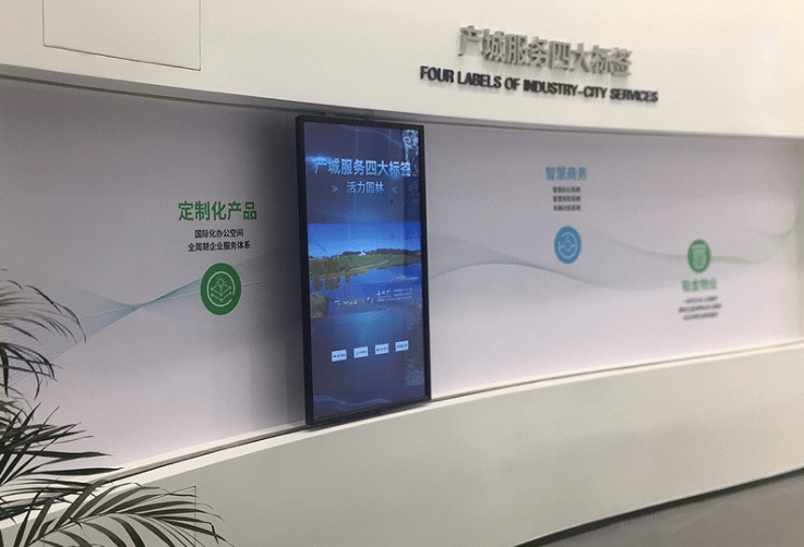 壁挂式滑轨屏手动电动弧形滑轨屏展厅设计方案