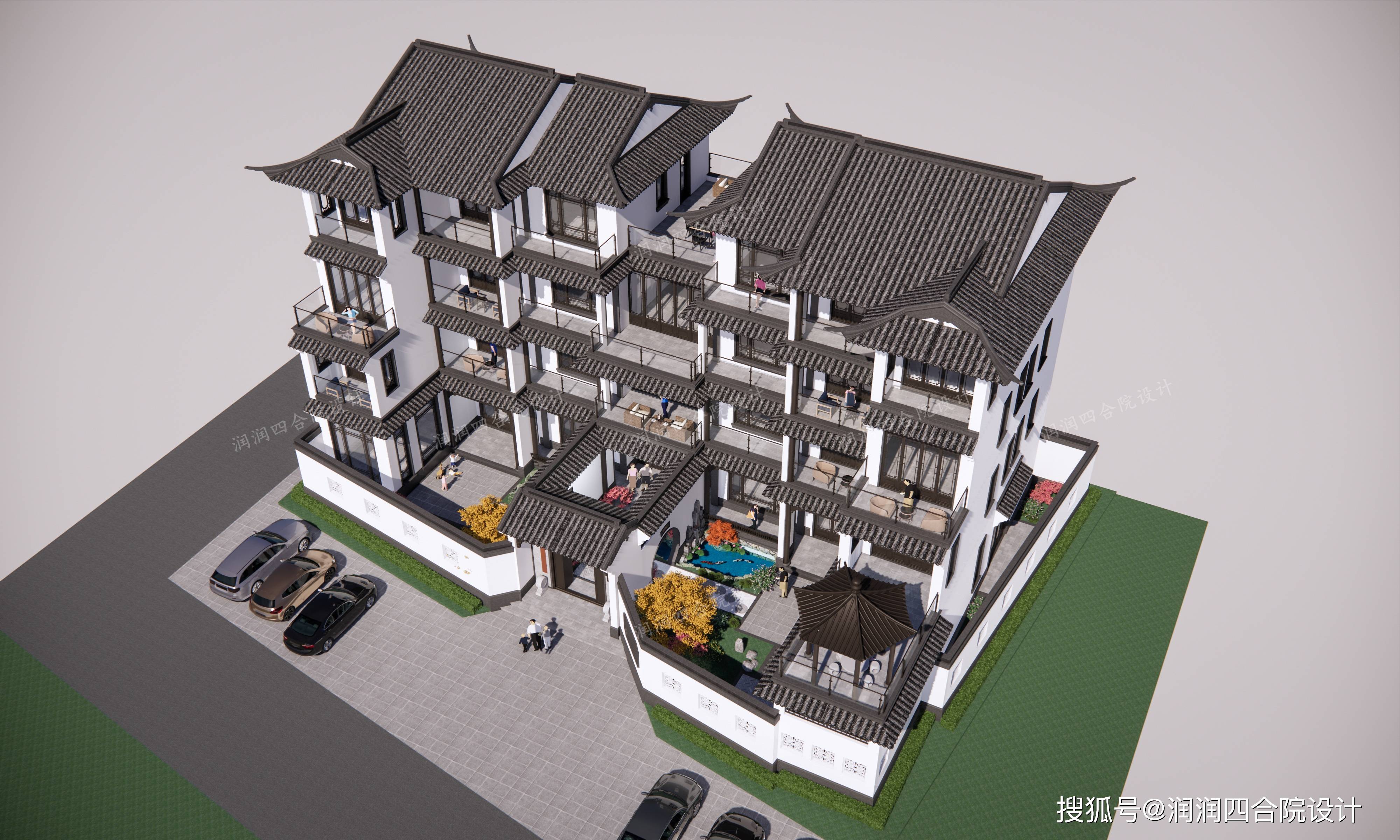 农村兄弟合建中式别墅，共享四水归堂入户庭院-搜狐大视野-搜狐新闻