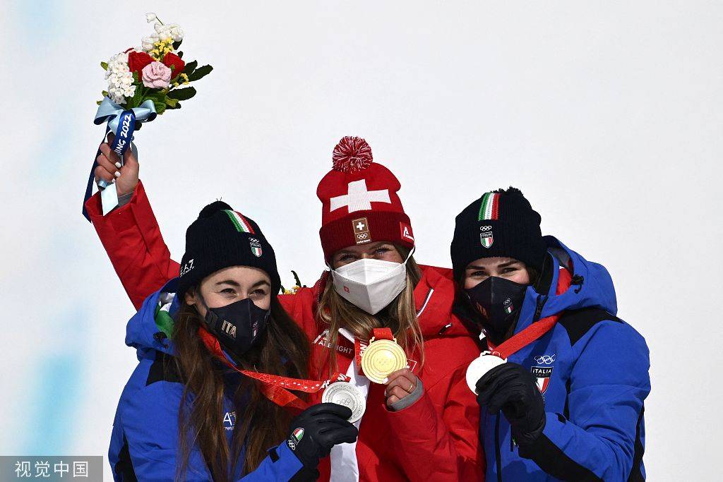 组图高山滑雪女子滑降瑞士选手科琳娜祖特尔夺金