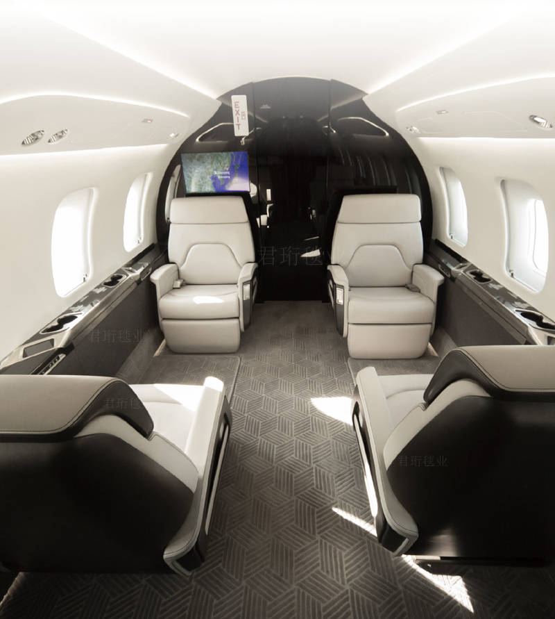 私人飞机也能定制地毯金宝华盛地毯顶级私人商务机的个性打造
