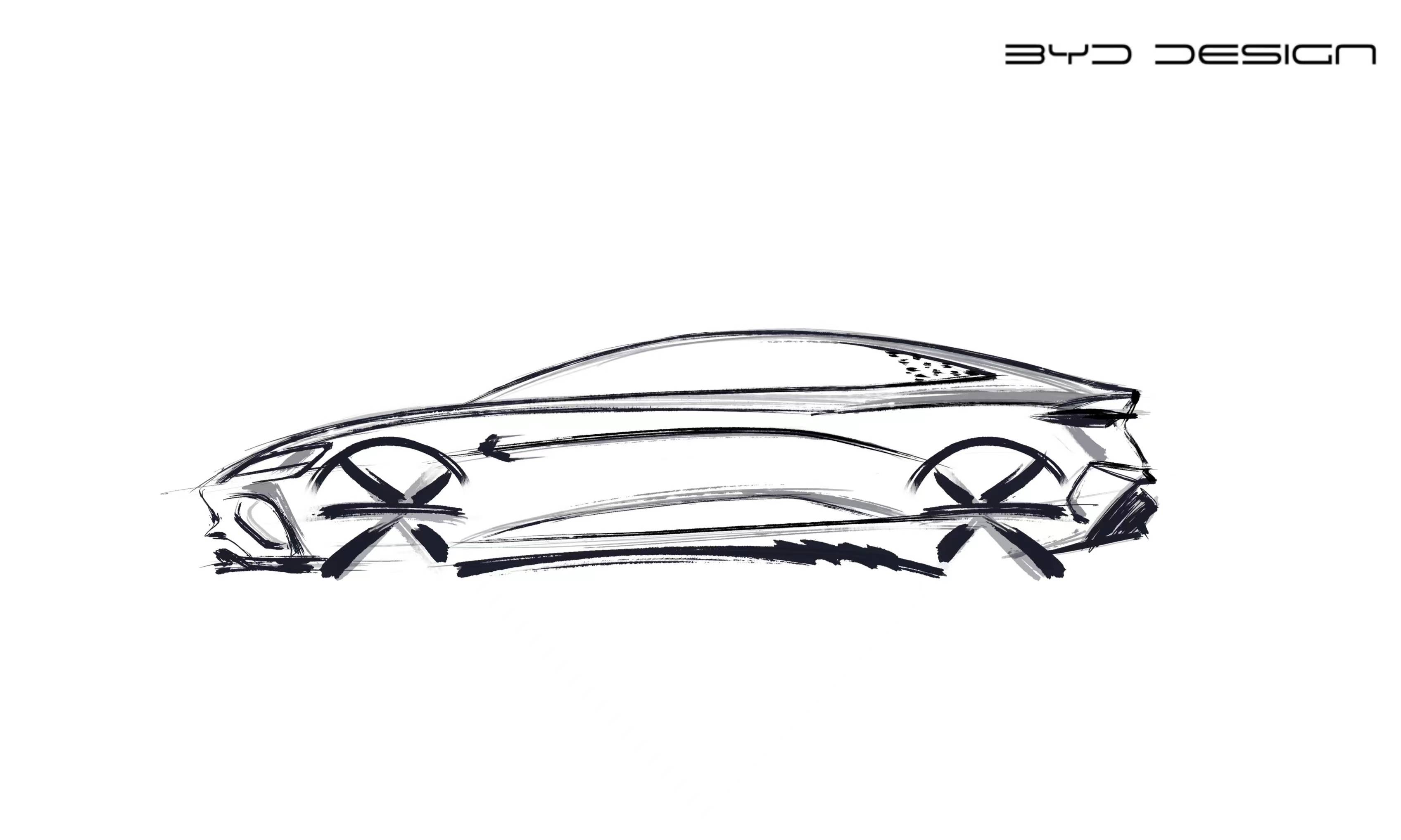model3的对手出现 比亚迪纯电轿跑"海豹"设计手稿曝光_搜狐汽车_搜狐