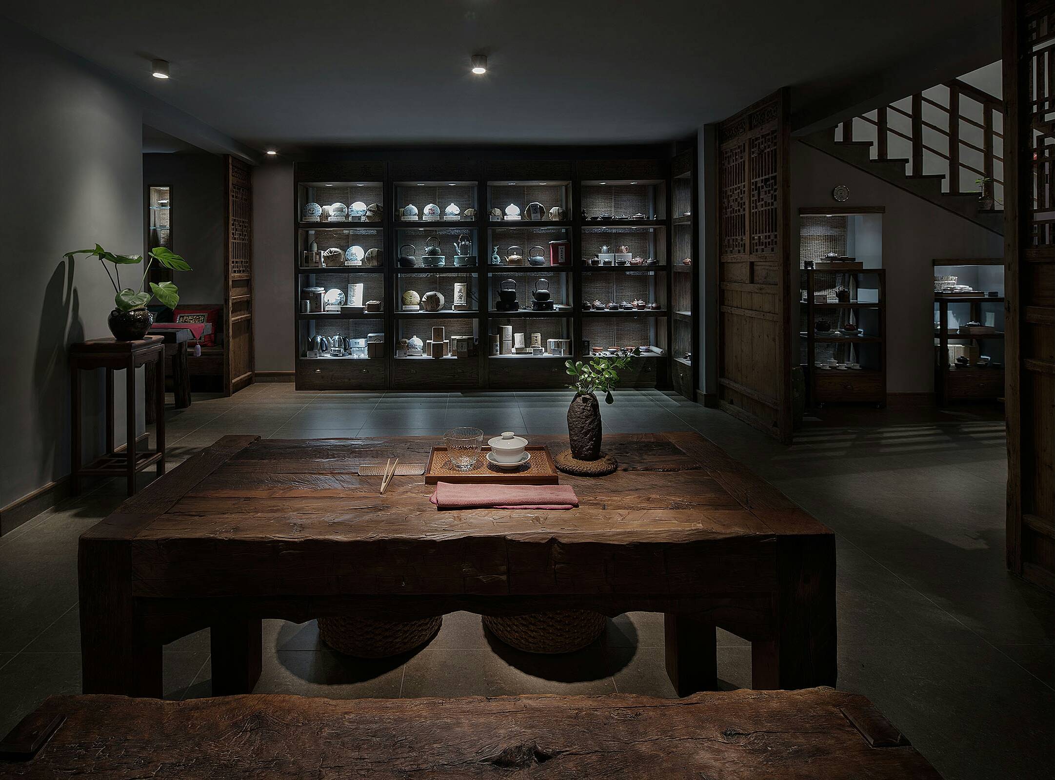 茶馆设计风格和布置案例侘寂之声老茶鬼茶会所