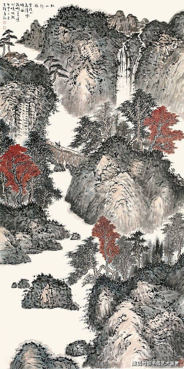 周克强浅绛山水画欣赏