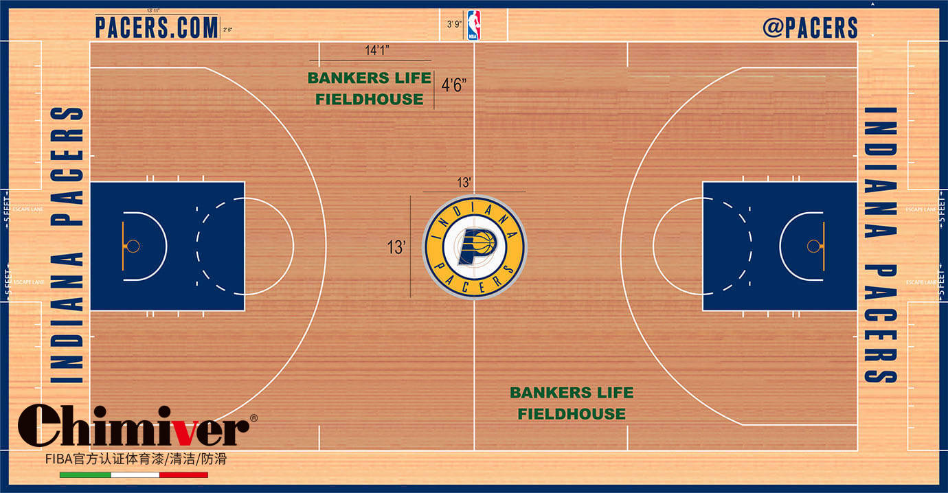 延伸話題:當nba球場地板照進現實,當nba球場地板彩漆應用在籃球場木