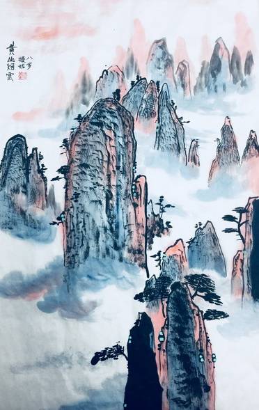 儿童画赏析少儿画苑孩子们画笔下的山水风景