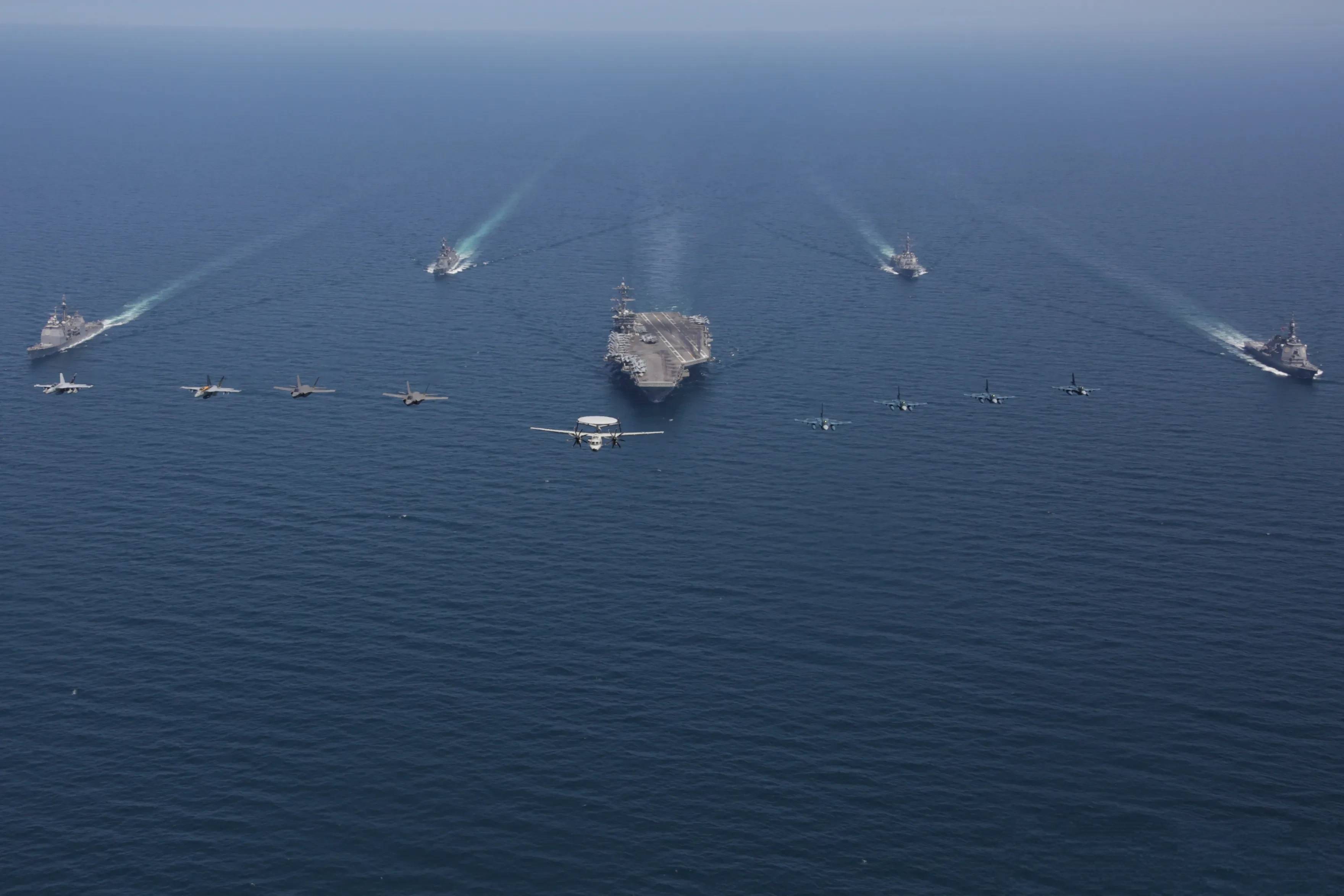 林肯号航母进入日本海 俄罗斯腹背受敌 俄太平洋舰队不是摆设 俄海军 美国海军 舰艇