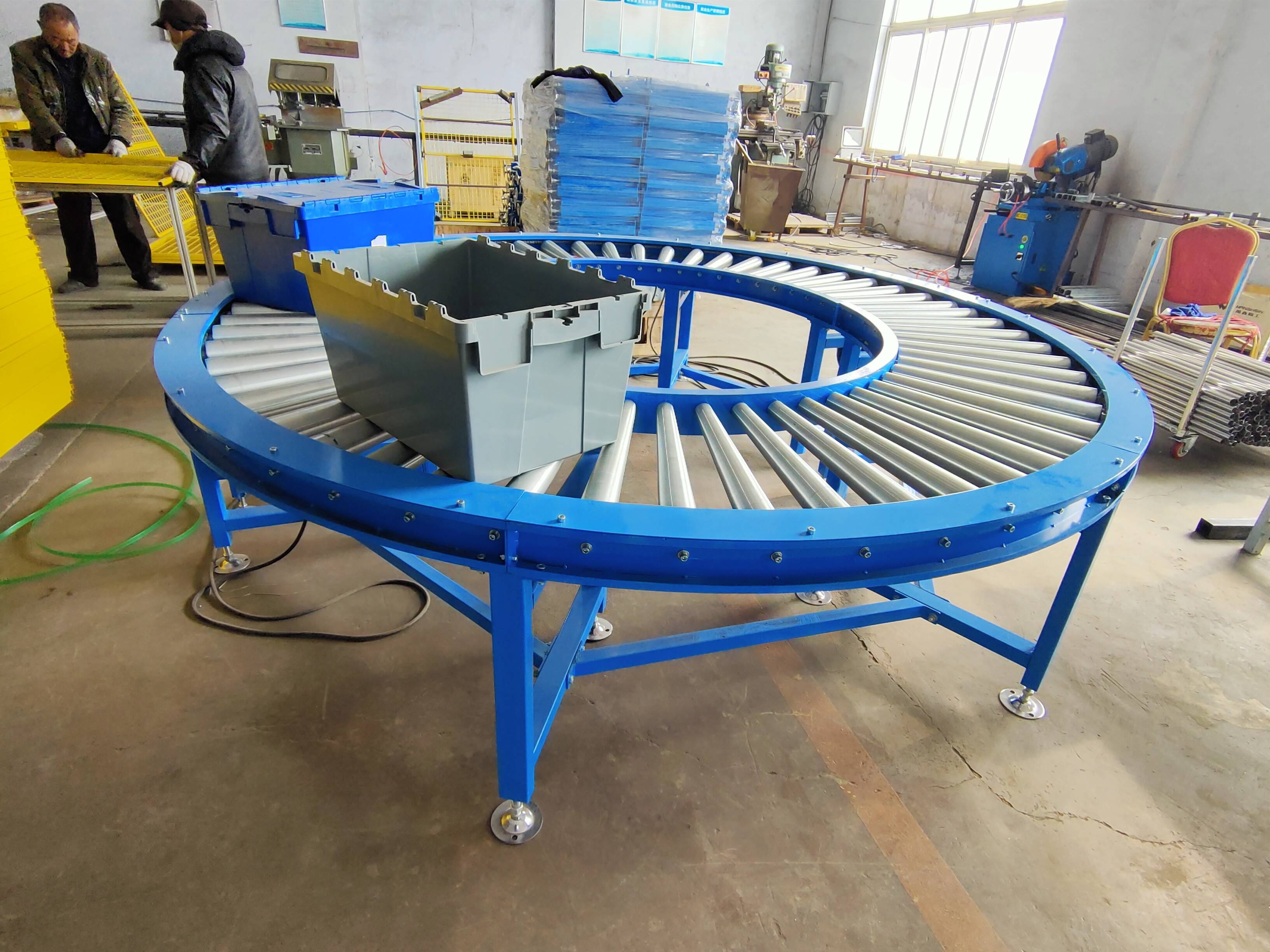 卸货滑梯输送分拣线动力滚筒输送机定制时需要注意的事项分享