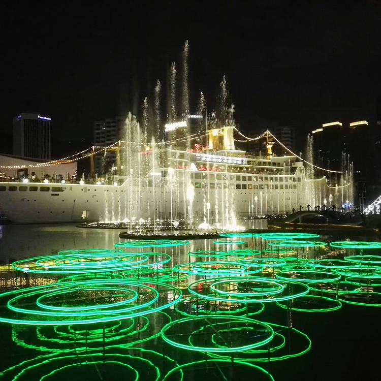 专业喷泉厂家博驰环境,定制水景音乐喷泉广场涌泉波光跳泉展示首选