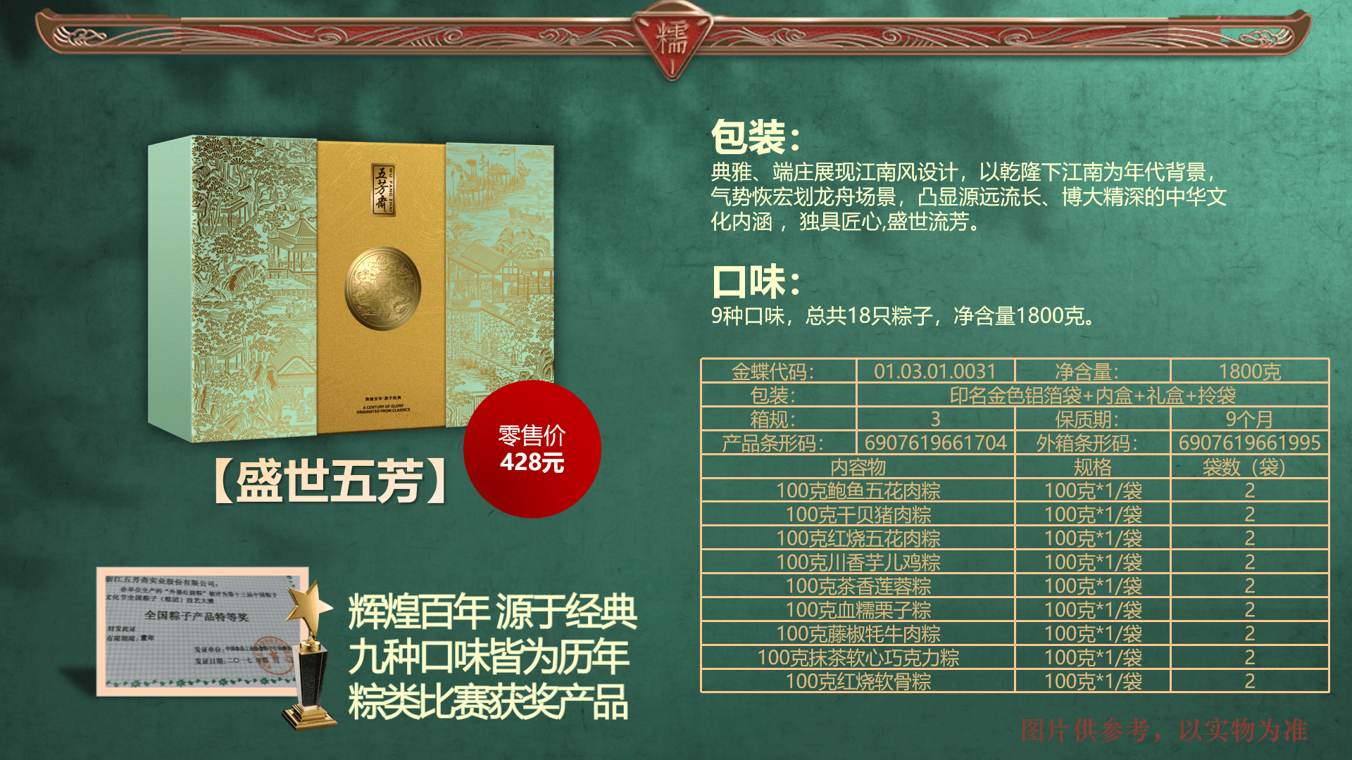 2022年端午节五芳斋粽子礼盒产品展示!