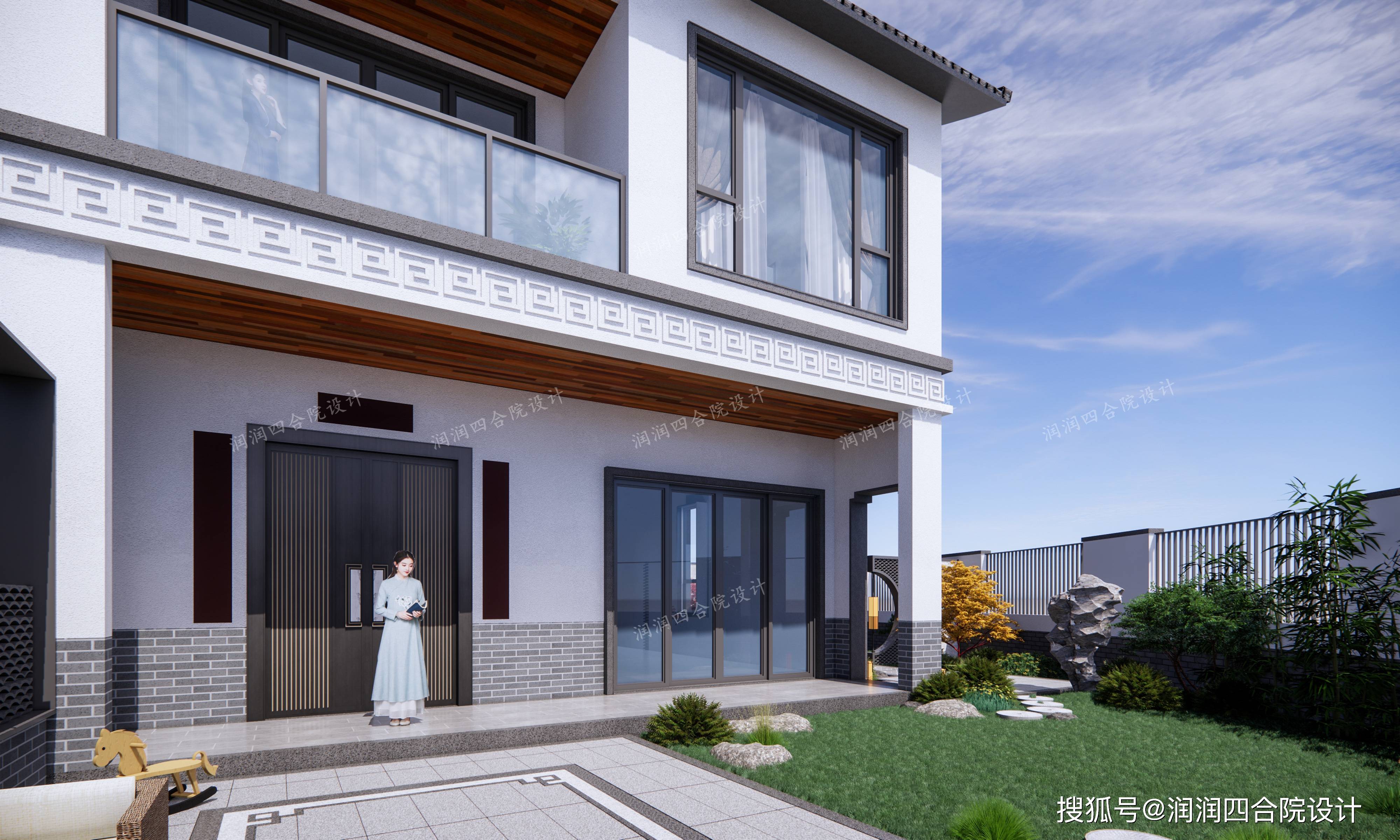 四川乡村自建两层新中式别墅13.2X14.8设计效果图-搜狐大视野-搜狐新闻
