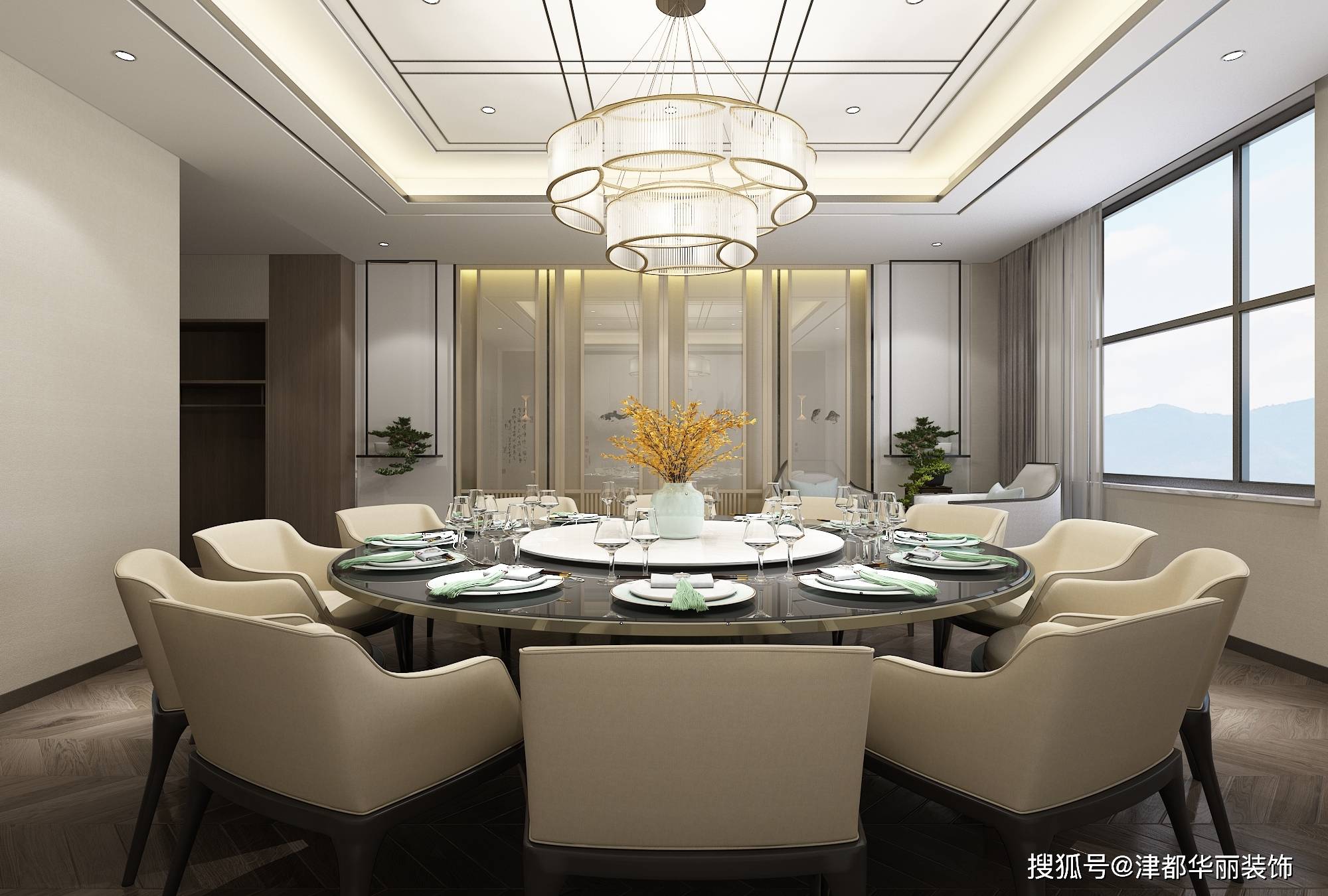 银川装修公司|津都华丽|银川瑞思豪餐厅装修设计方案鉴赏