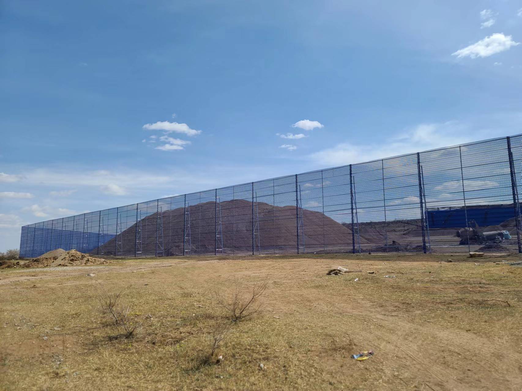 煤场防风抑尘网厂家a煤炭防尘网安装图纸