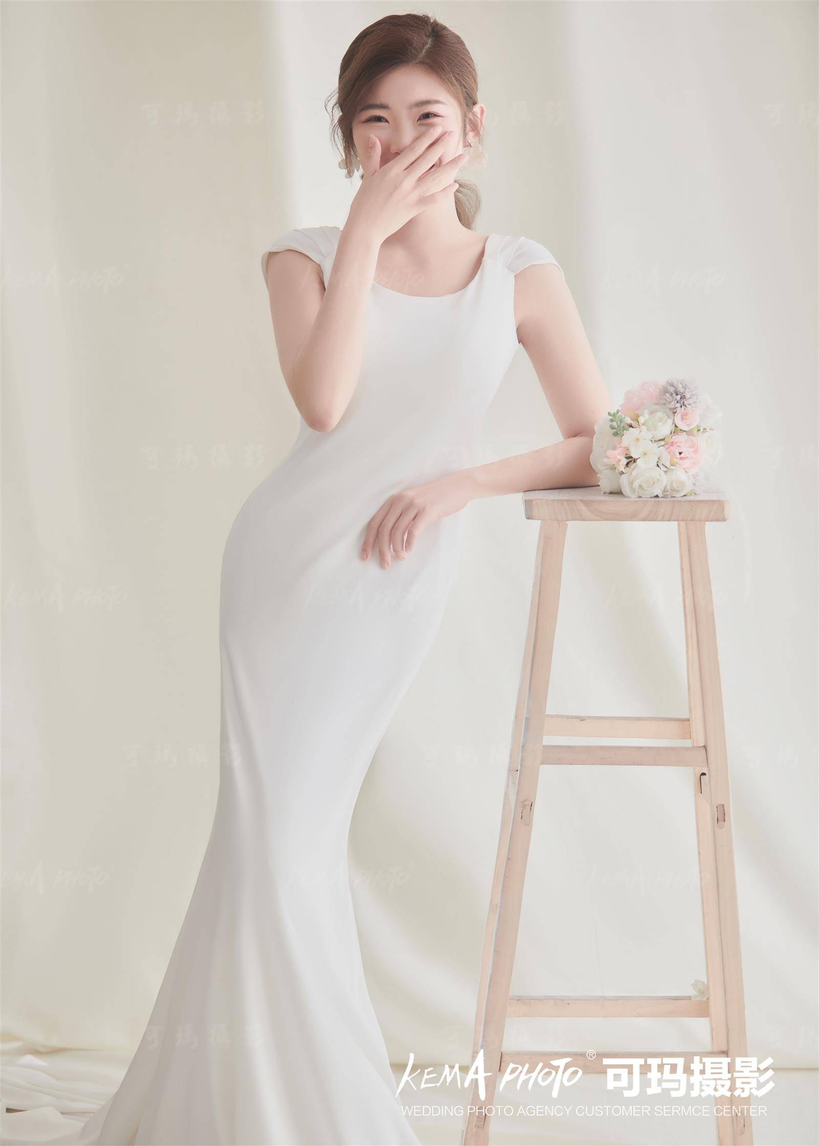 合身即优雅轻松自由不被束缚的鱼尾婚纱