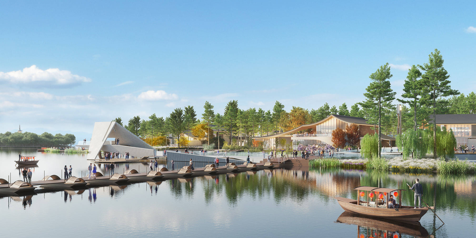南昌全新大型滨水生态文旅商业综合体华侨城欢乐象湖lla建筑设计公司