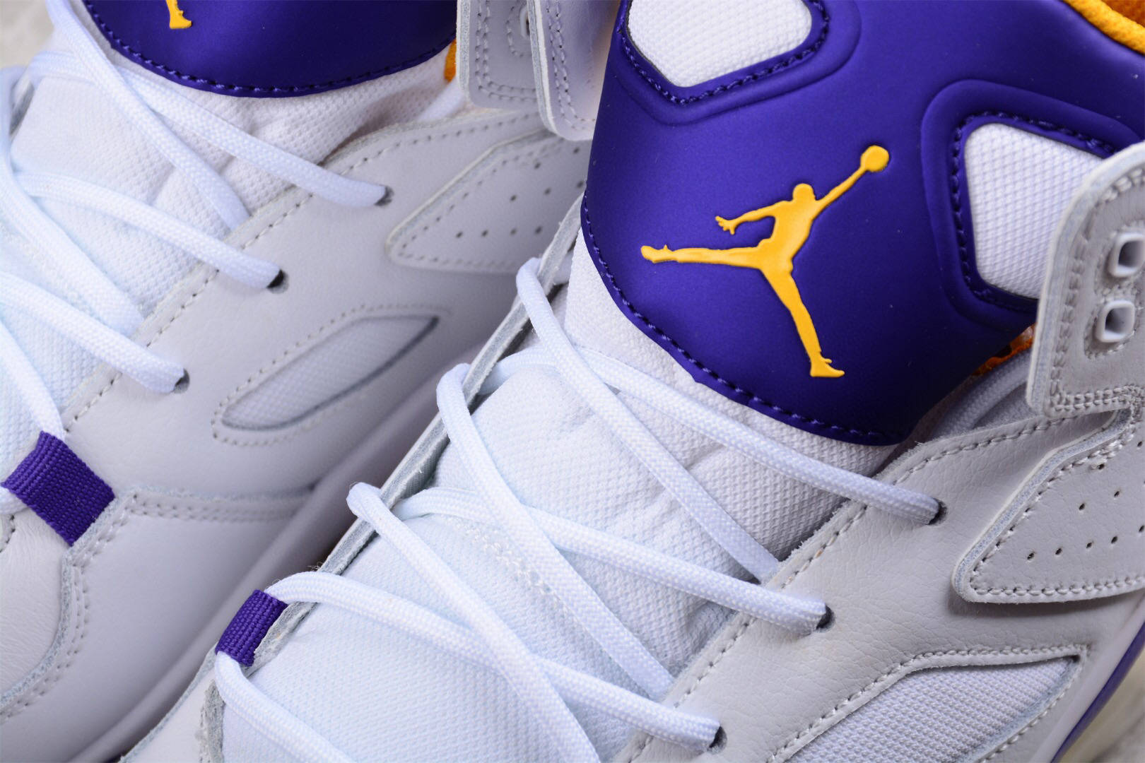 乔丹airjordanflightclub91ultramarinelakers湖人白紫气垫篮球鞋
