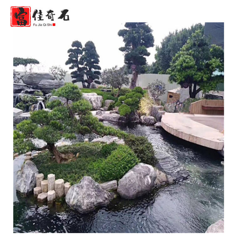 桂林泰山石庭院水池沿岸造景，泰山石敢当什么寓意？_手机搜狐网