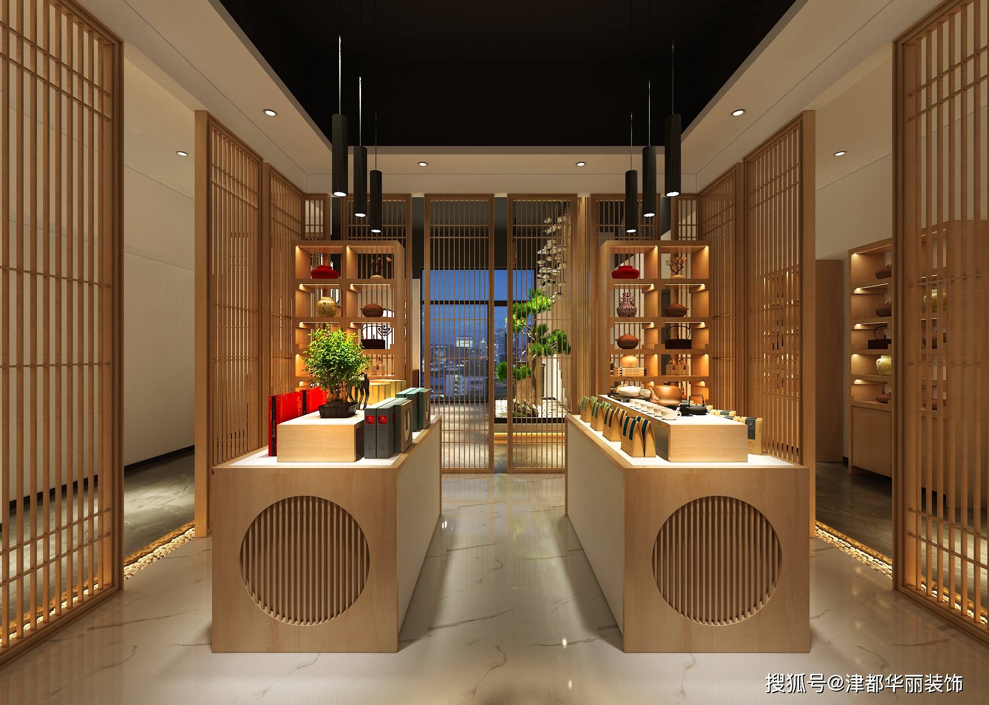 一楼展示区设计效果图收银台设计效果图景观设计效果图入口设计效果图