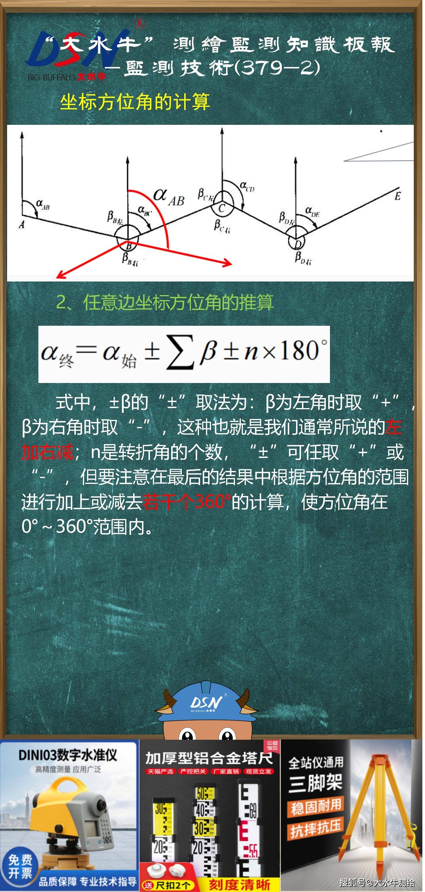 坐标方位角的计算公式!-搜狐大视野-搜狐新闻