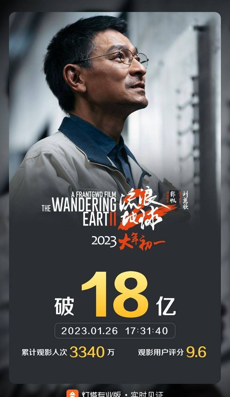 电影《流浪地球2》上映第5天 实时票房突破18亿_娱乐_刘德华_专业版