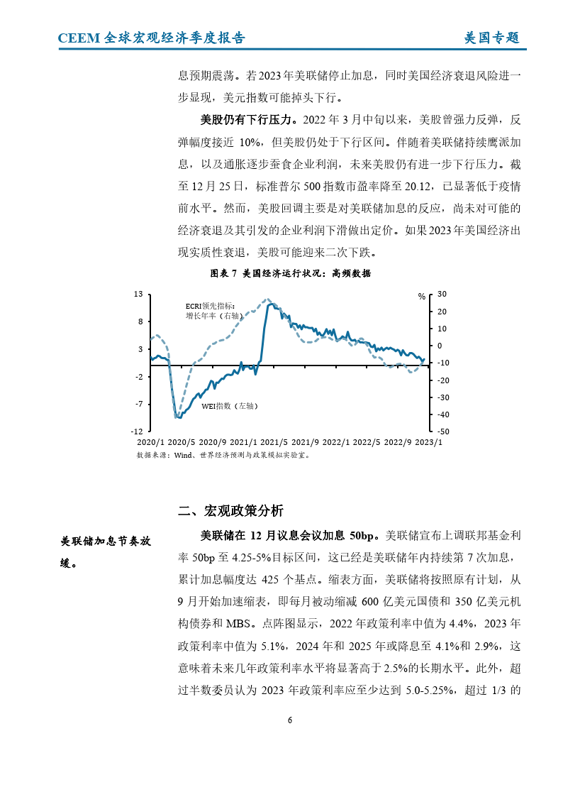 全球宏不雅经济季度陈述（2022年第4季度）(附下载)