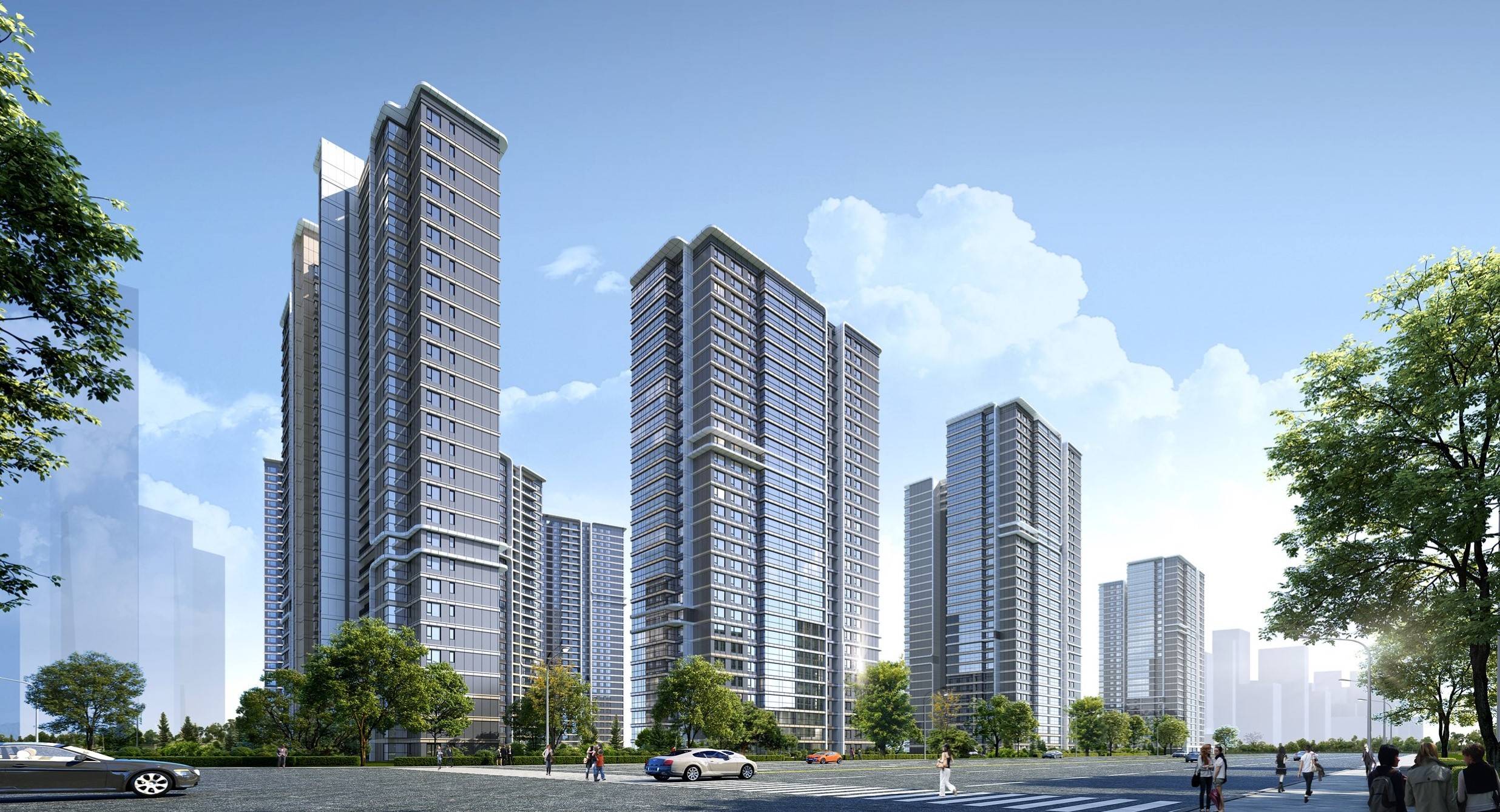 项目效果图此次规划公示的地上建筑面积为44万方,仅比回建房体量多出3