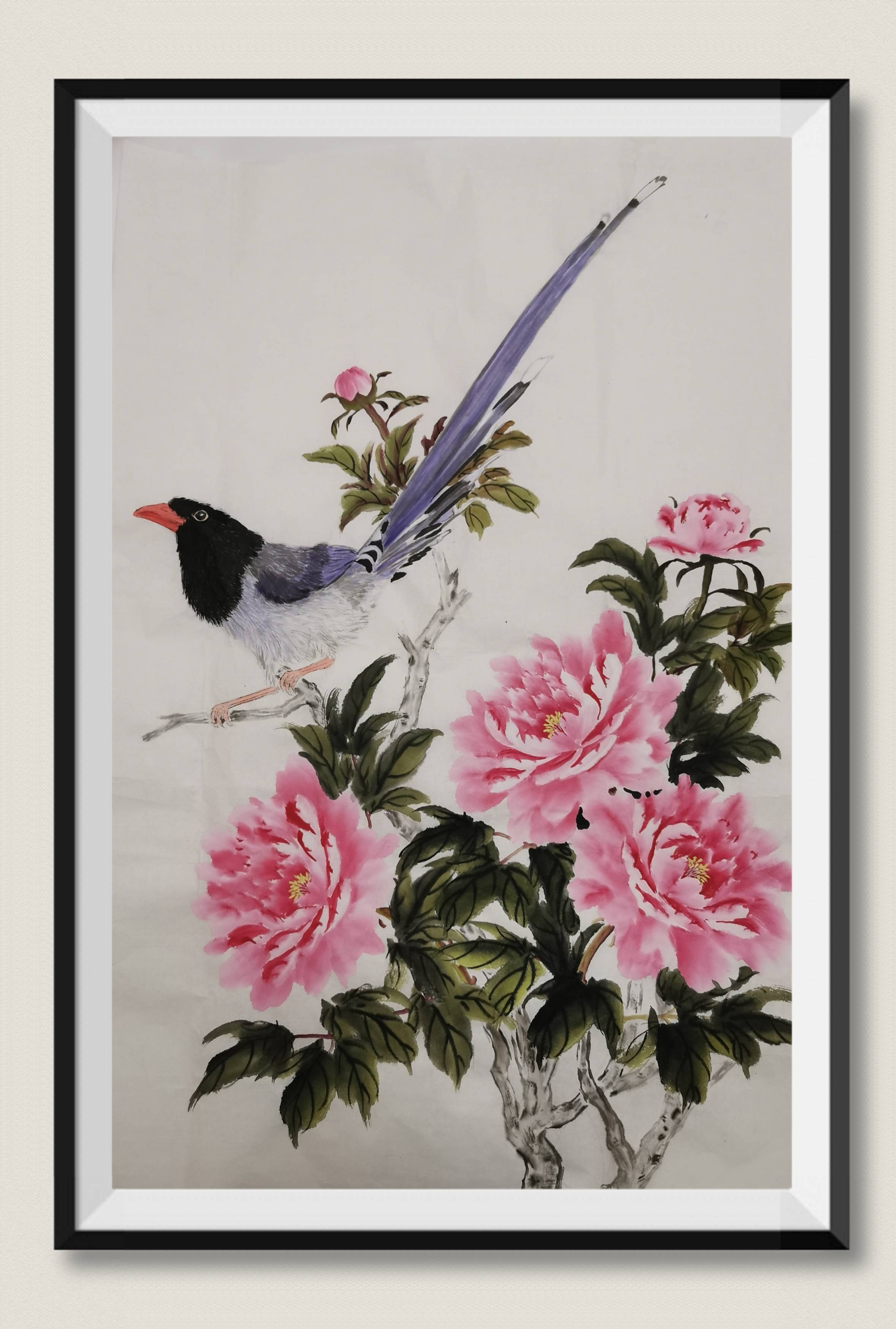 国画牡丹-小写意花鸟画-搜狐大视野-搜狐新闻
