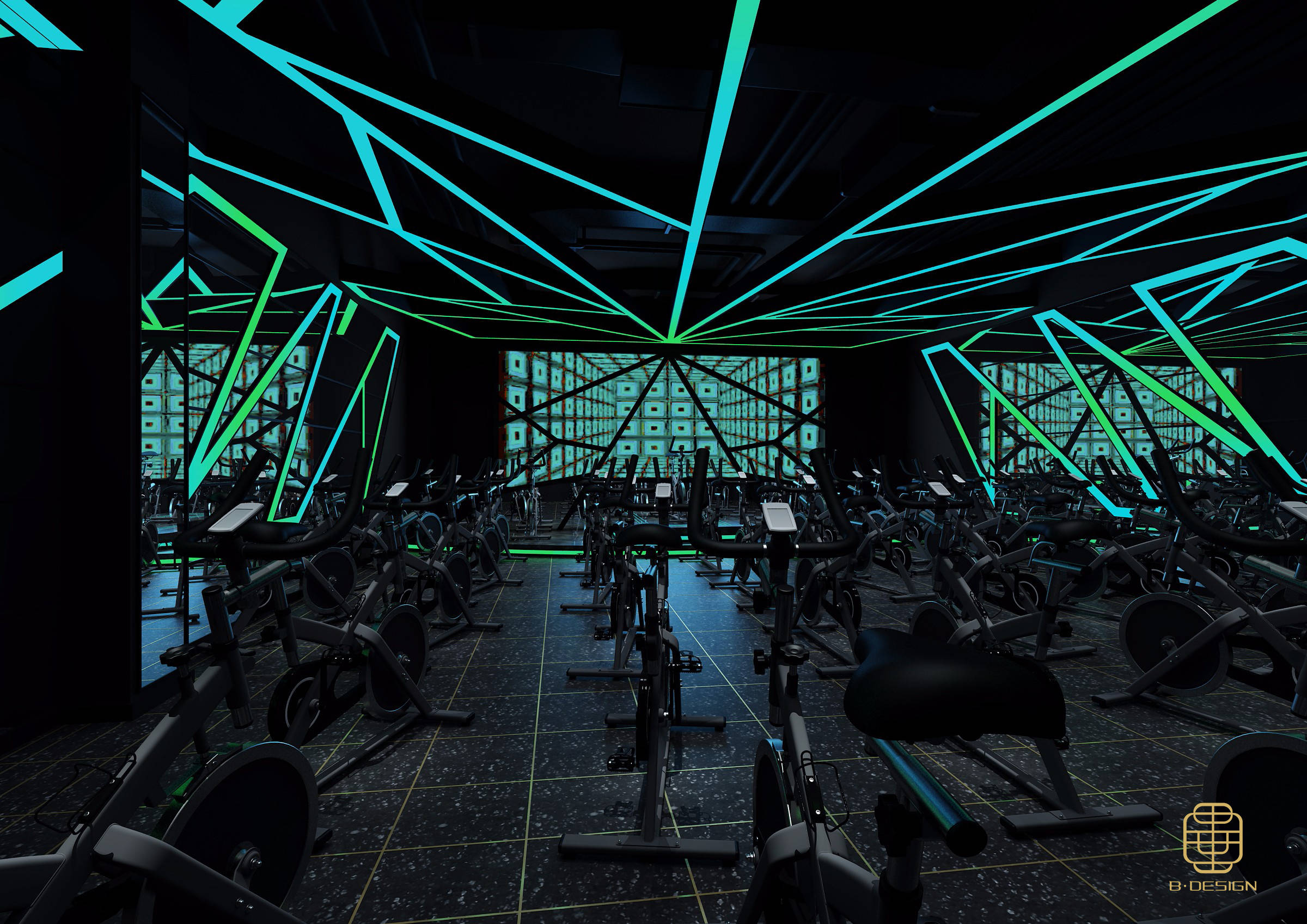 【弘毅设计】cad制图|3d效果图|家装工装|-健身房设计效果图_服务