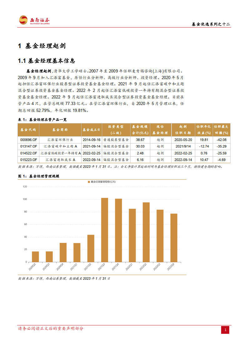 基金优选系列之十二：汇添富赵剑，积极规划科技造造，超额收益显著（附下载）