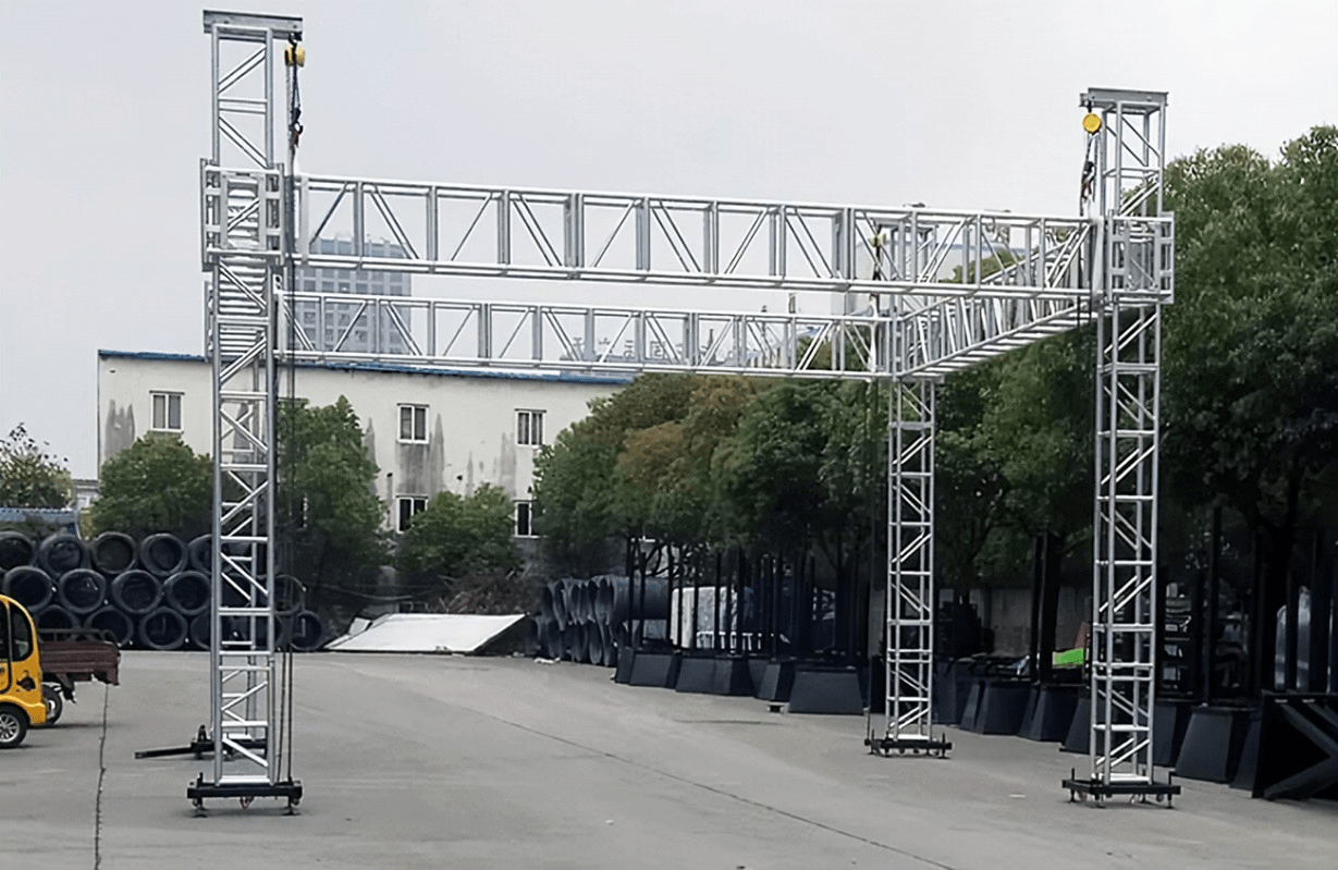 【南充腾维广告】南充活动会场,临时会场 舞台桁架出租搭建_公司_灯箱