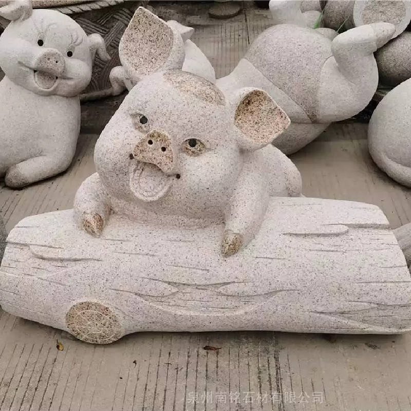 石雕猪石头猪雕塑受人喜爱的原因图片欣赏_产品_创新_工艺