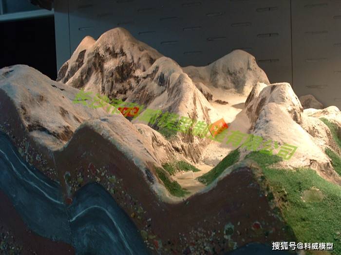 雪崩冰川地貌模型展示kw-dm-07 莱茵地堑谷与断块山模型 770×270kw