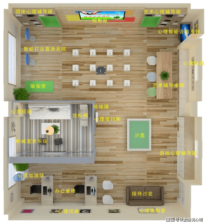 心理咨询室设计平面图图片