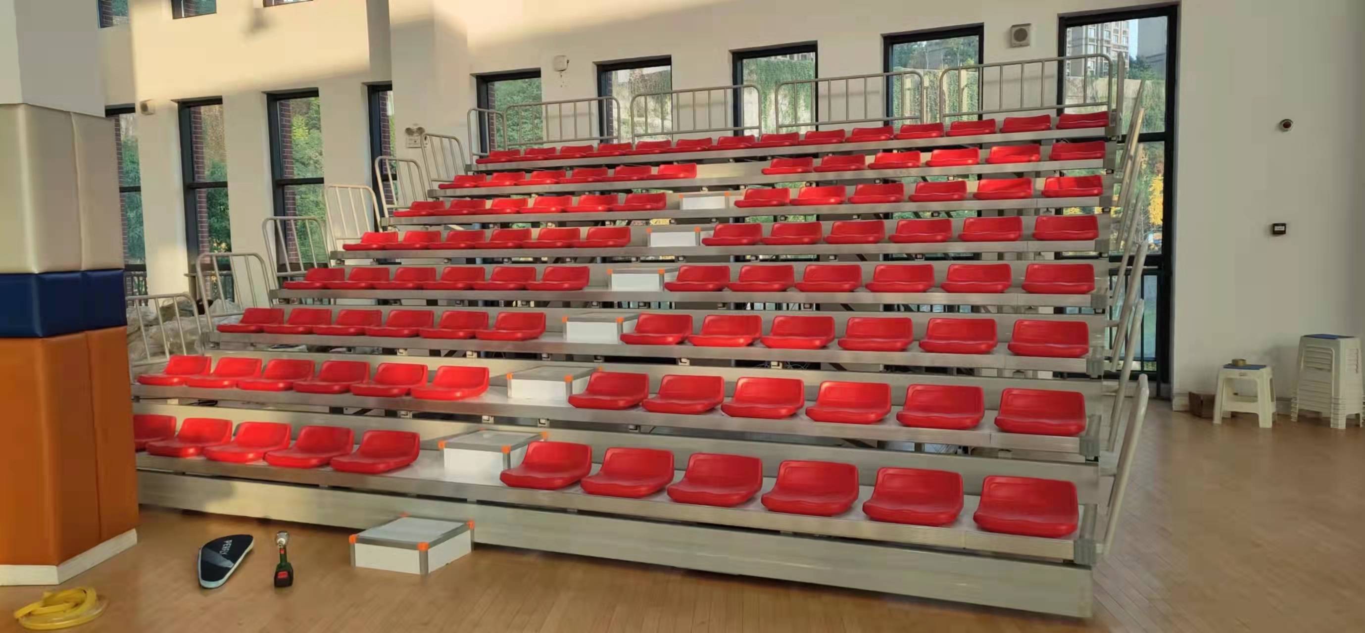 低靠背伸缩看台的应用场景_座椅_颜色_mm