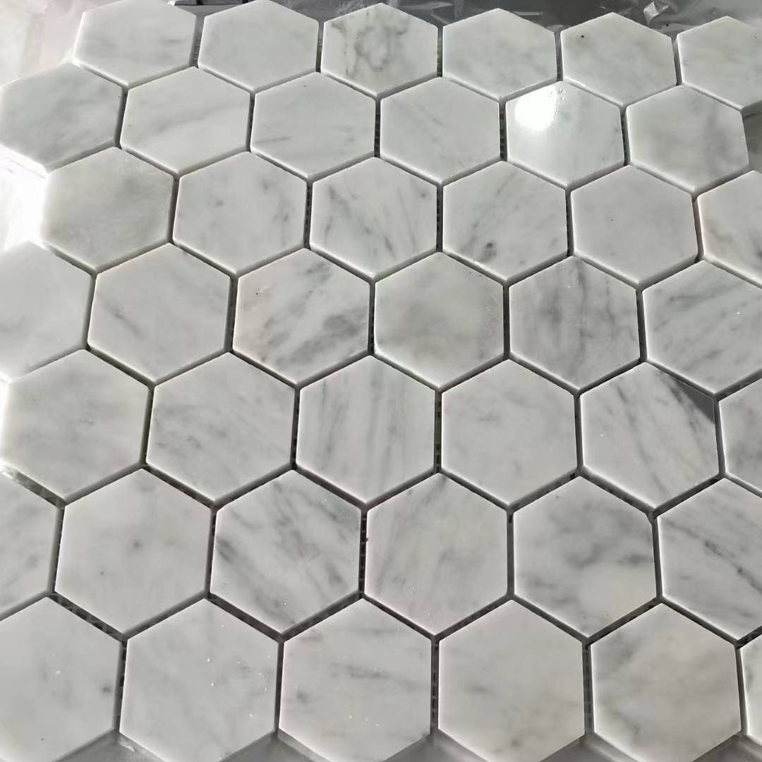 鱼肚白大理石马赛克的运用及图片欣赏_进行_石材_区域