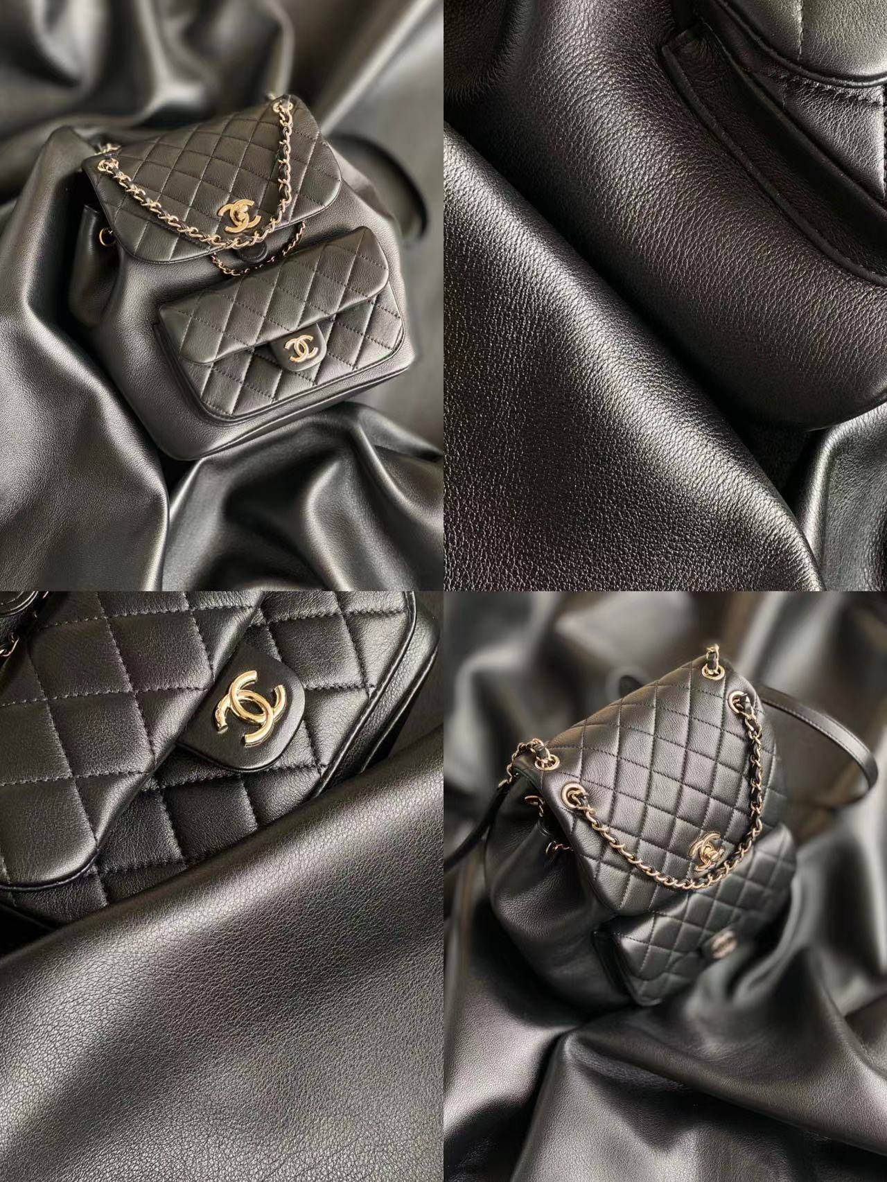 chanel23c duma双肩背包超可爱_青蛙_皮料_鱼子酱