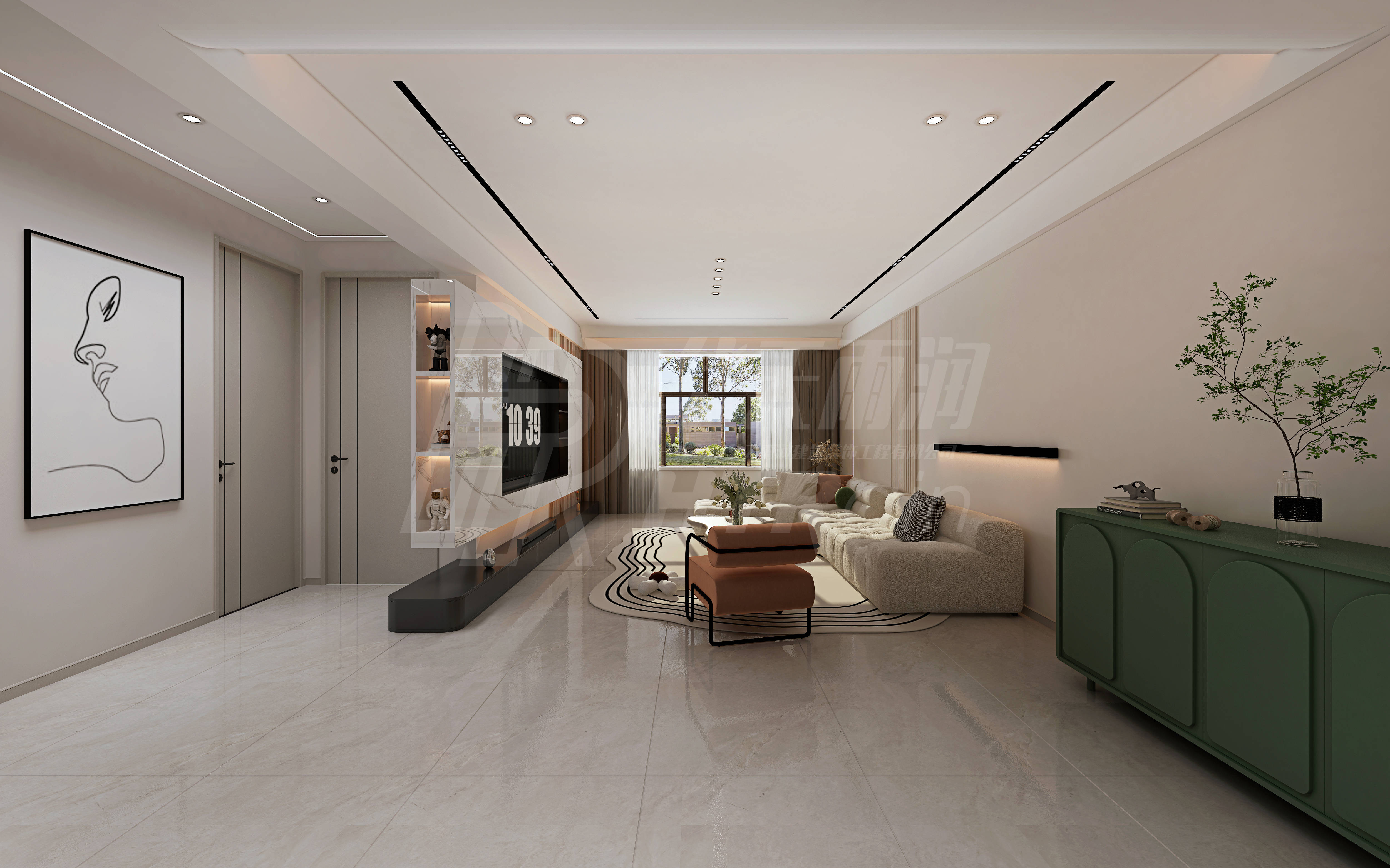 【华天雨润】80㎡宝宇天邑珑湾 现代风格_空间_整体_形式