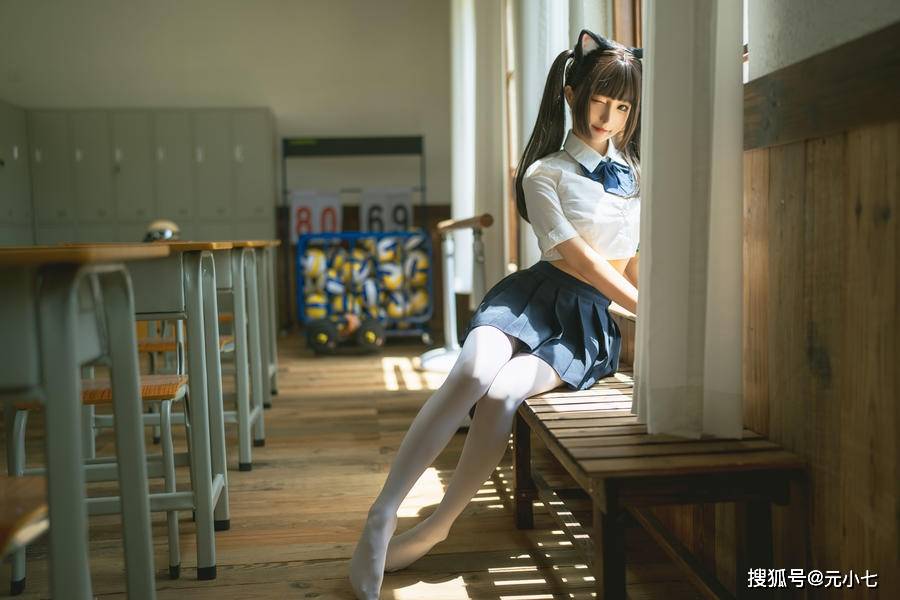 蠢沫沫 猫耳学妹 cos日常美图 cosplay写真套图_小七_感觉_动作