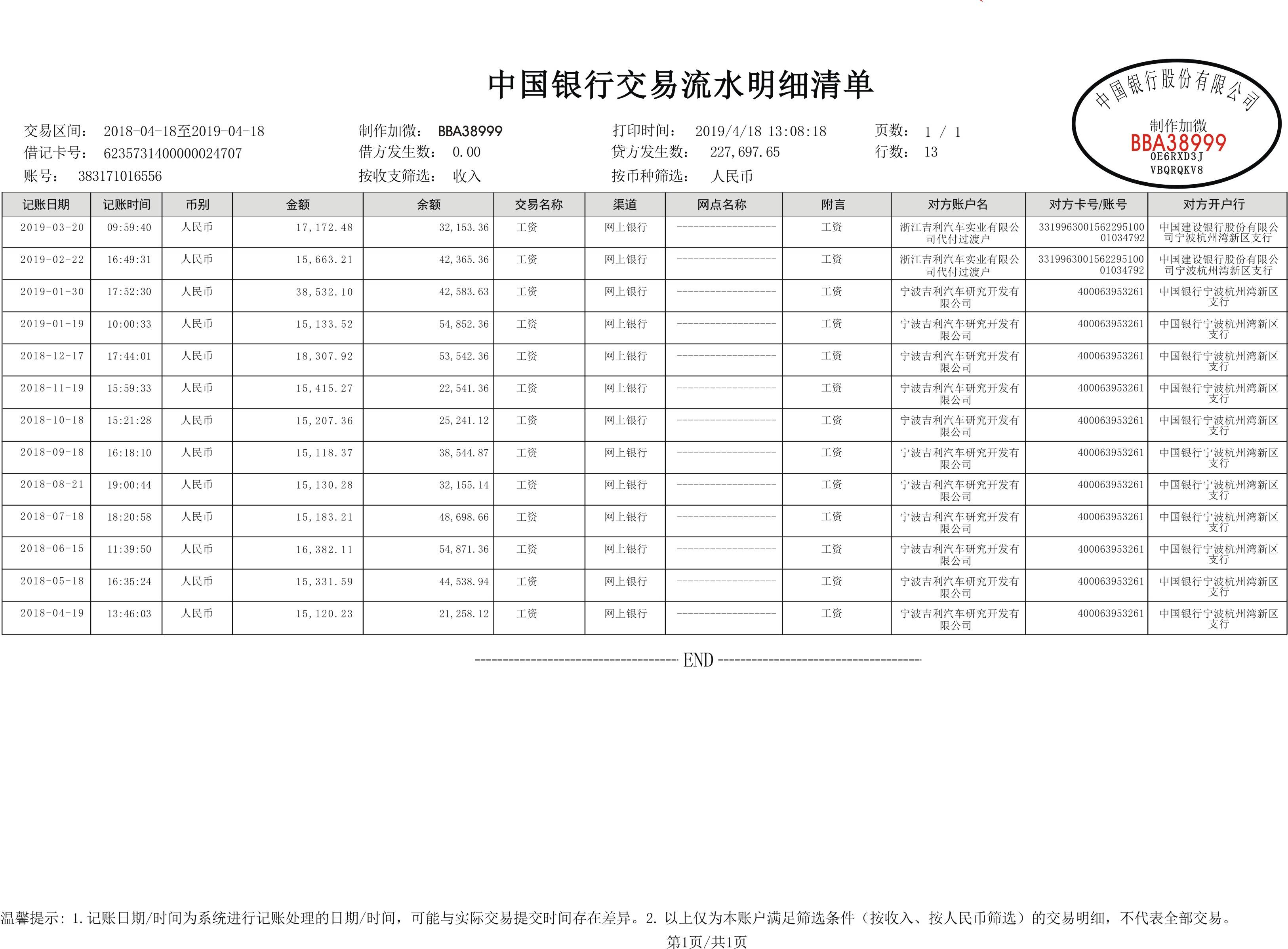 工商銀行工資流水賬單怎麼打(工行工資流水賬單圖片)_週期_版本_身份