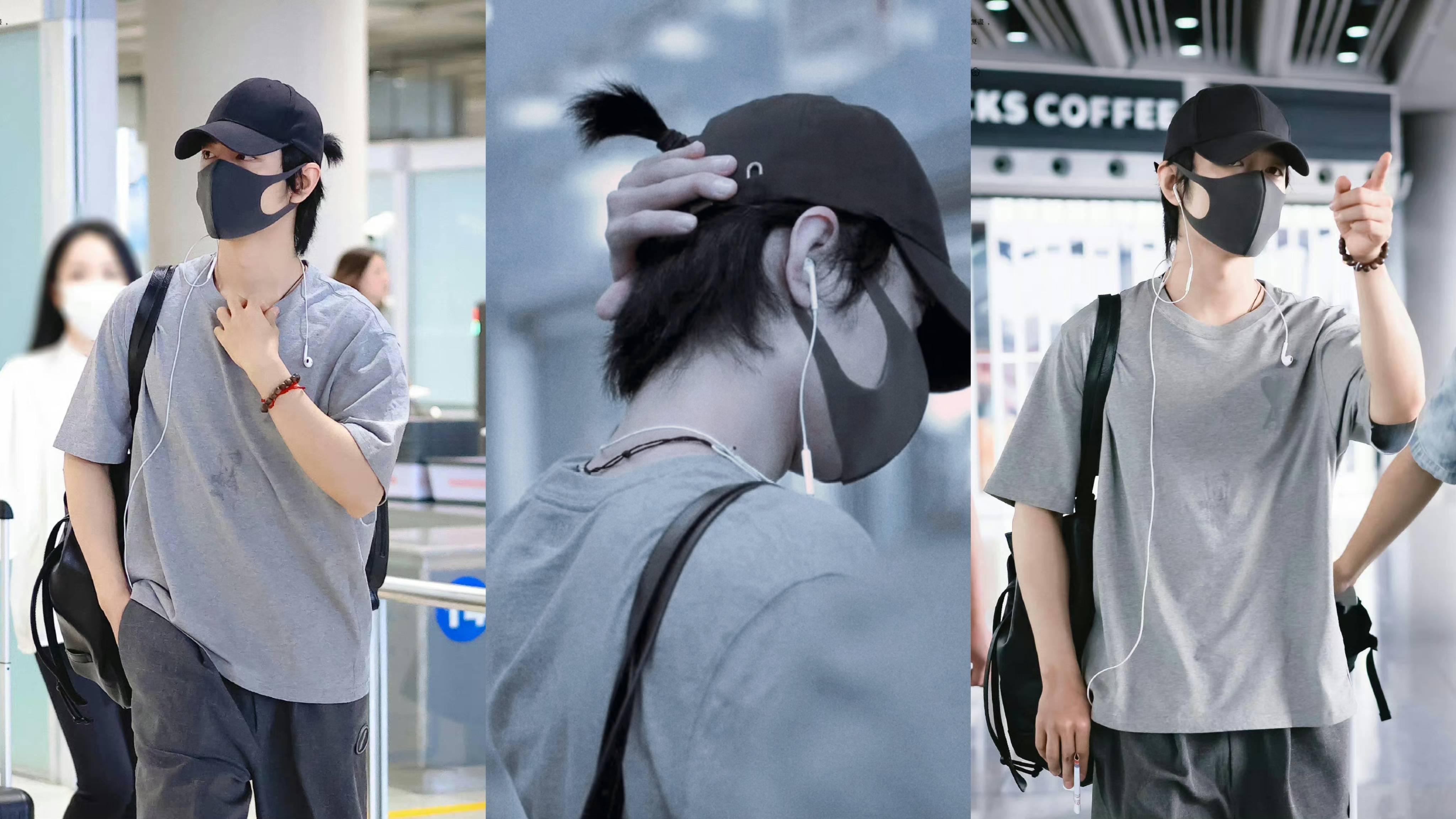 肖战最新机场路透!棒球帽扎辫子造型,哥哥好帅好可爱_湾区_晚会_音乐