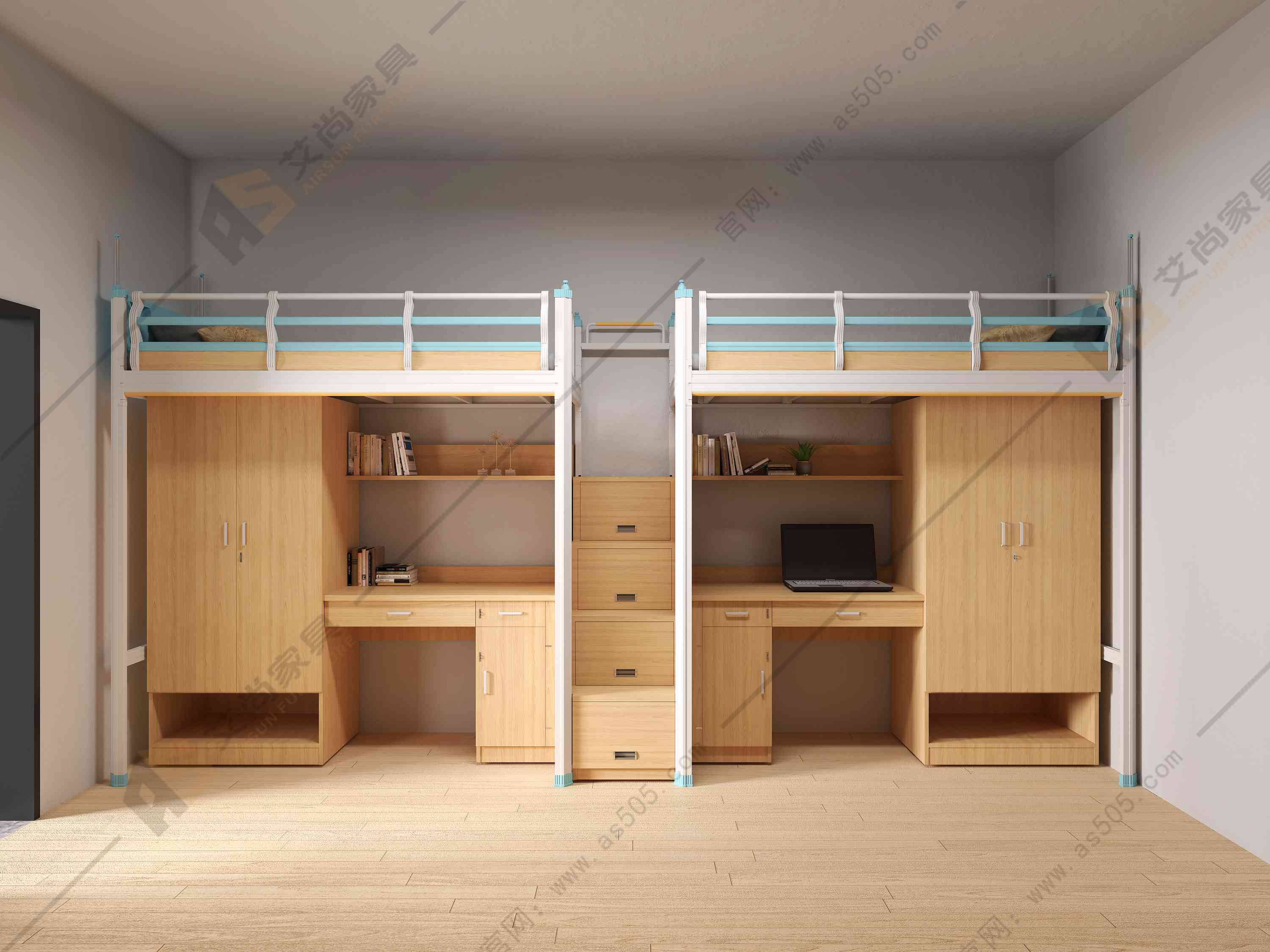 艾尚家具:人体工程学典范,宿舍公寓床新标杆_的设计_空间_蓝色