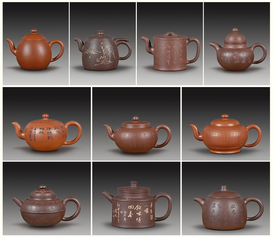 故宫十大紫砂茗壶紫砂壶套组 王明康,高祥芬大师创作_宜兴_嘉庆_彭年
