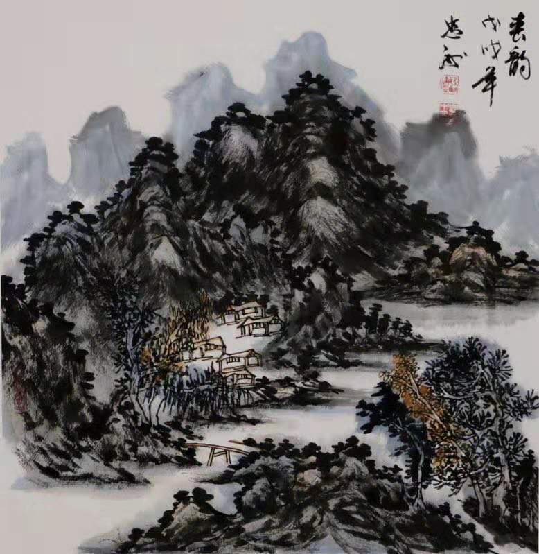 著名画家陈忠洲山水国画作品鉴赏