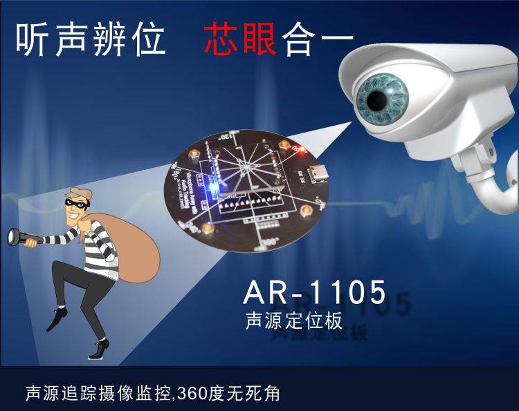 全dsp硬件集成麦克风阵列声源定位追踪模组_反应_优点_上手