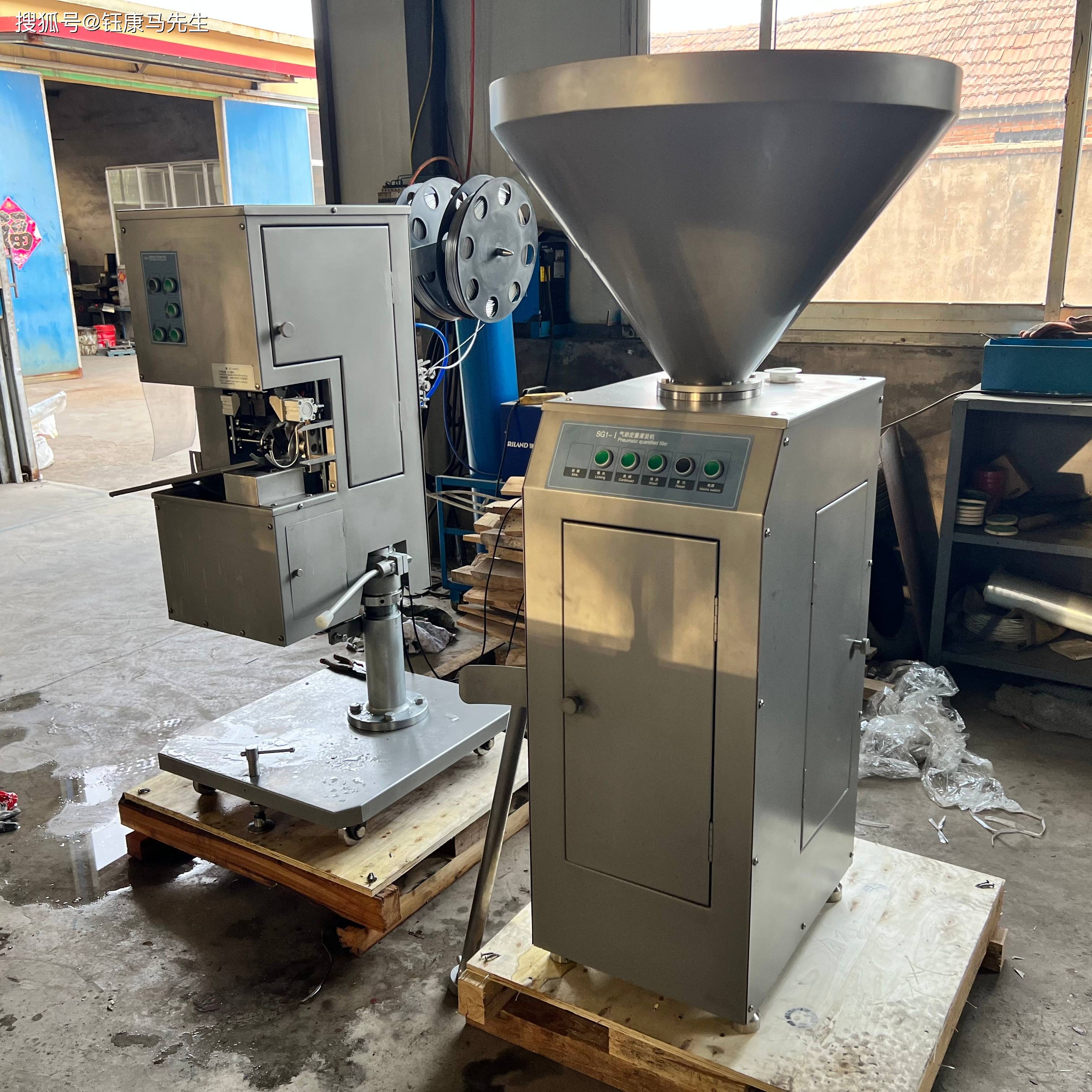 灌肠机 鸡肉肠灌肠打卡机 sgszk火腿肠灌肠机_生产_香肠_的设备