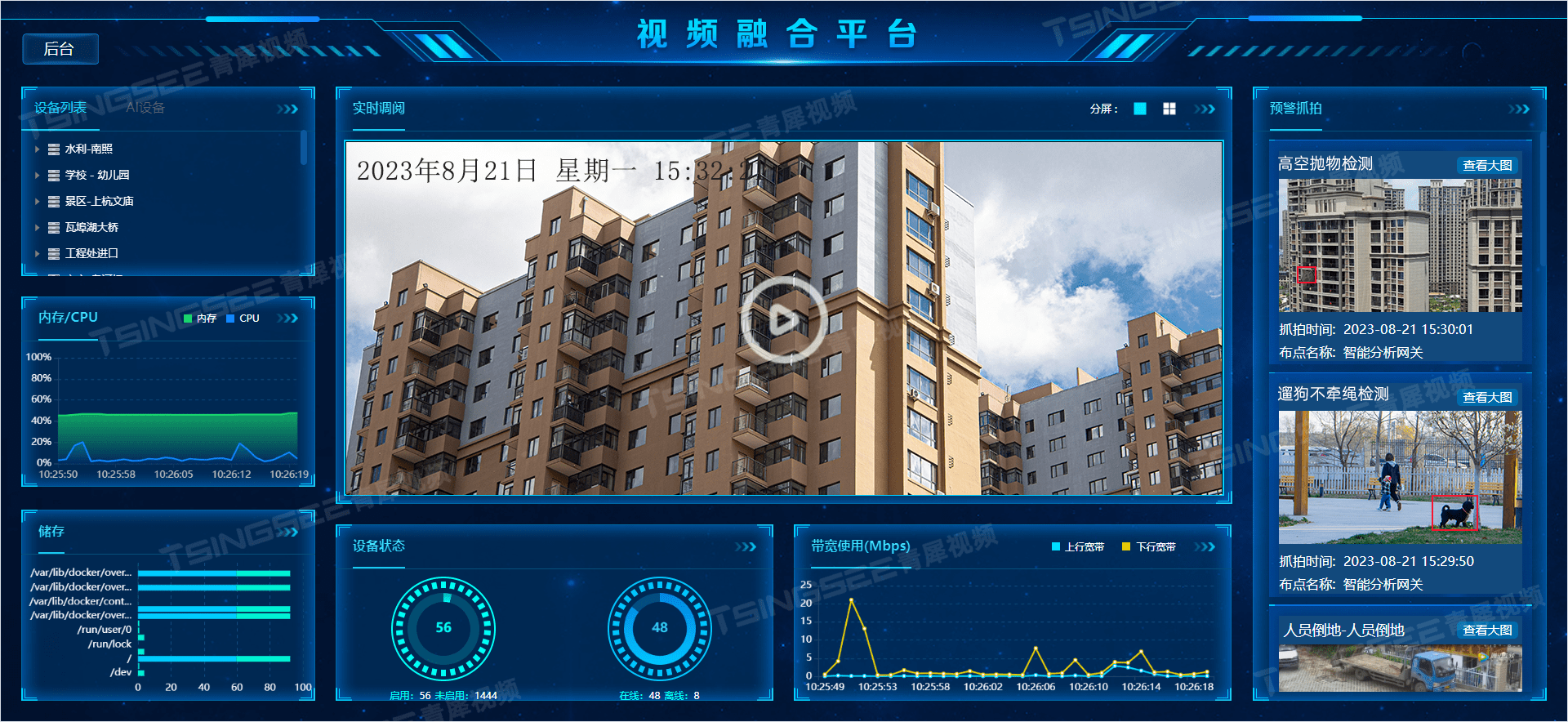 视频汇聚/视频云存储/集中存储/视频监控管理平台easycvr拓展性强
