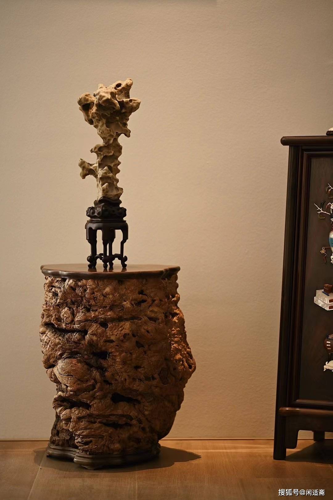 荔枝木,云水意,天然木根几_自然_木家具_乾隆