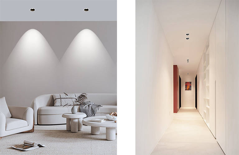 选对射灯光束角,无主灯效果更高级!_照明_重点_光斑